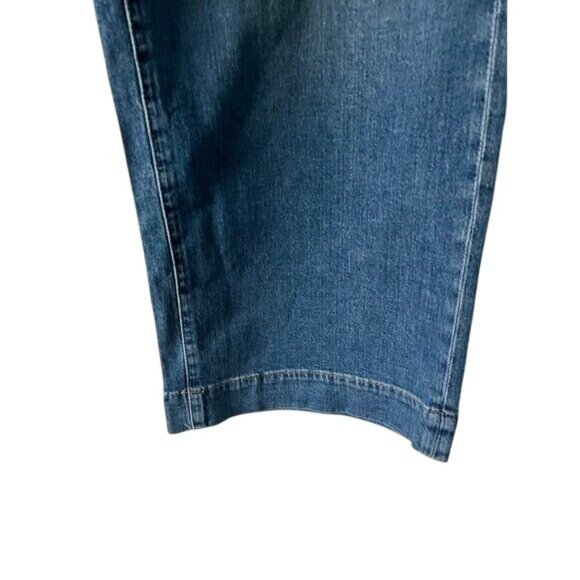 Gap High Rise Trouser Jeans Petite Wide Leg Denim Blue 26/2P - Picture 9 of 14